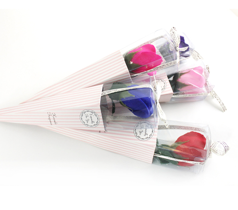 單支盒裝香皂花(康乃馨或玫瑰花)