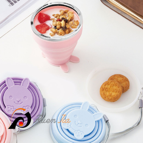 兔子矽膠折疊杯