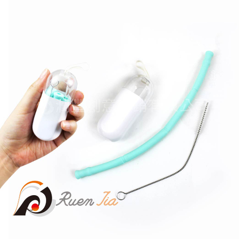 可摺疊矽膠吸管盒